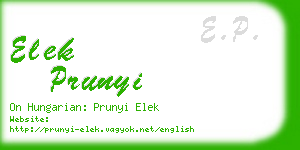 elek prunyi business card